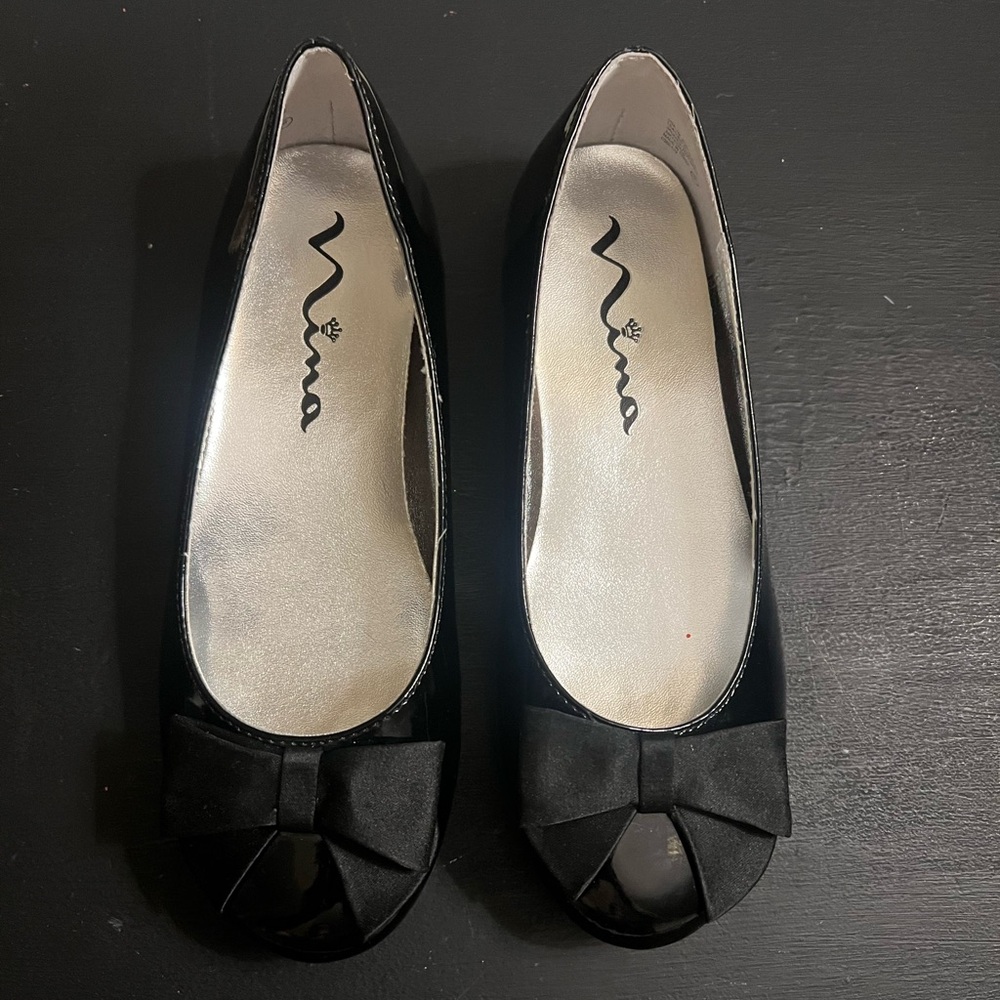 Nina black Flats Nordstrom Girl kids Size 1 Nina Black Ballet Flats